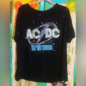 Nasty Gal Women’s  Black AC/DC 1978 Tour Tee